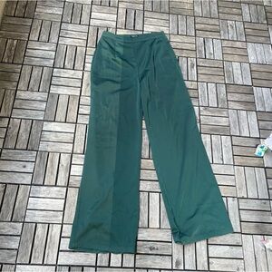 Dark green satin Nasty Gal pants